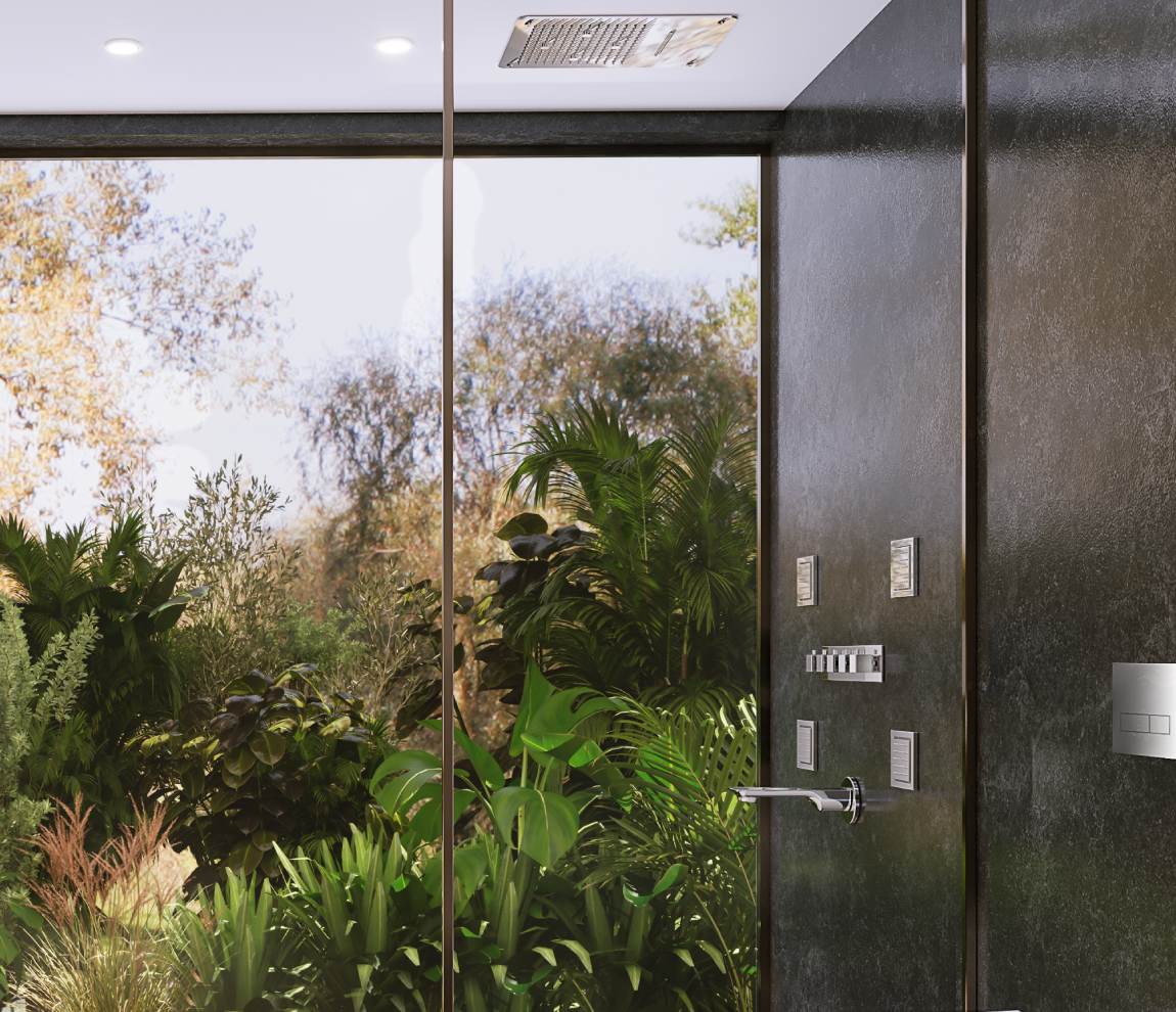 Three Function Ceiling Shower - Chrome