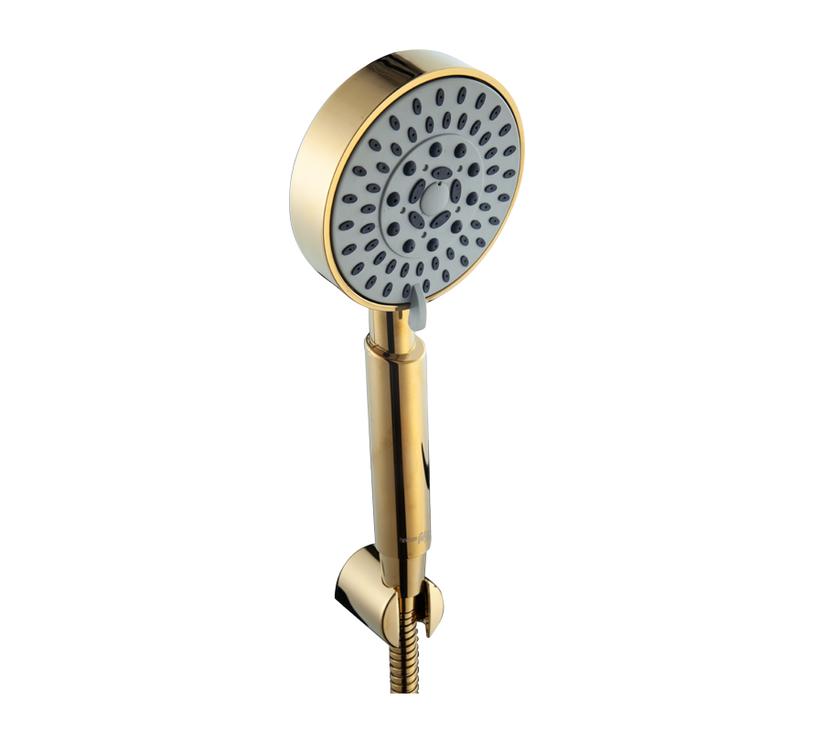ABS Hand Shower with SS Flexible Tube - Gold