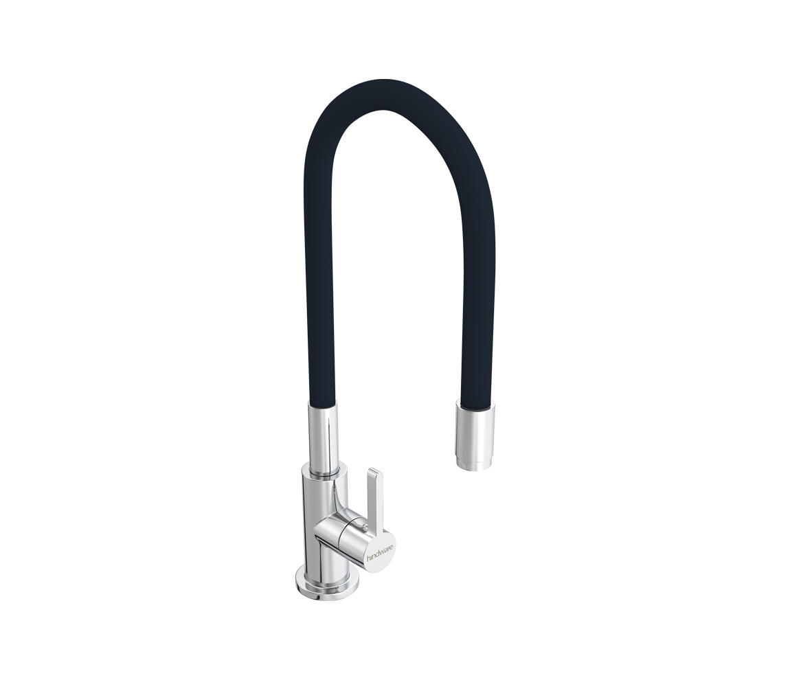 Sink Cock with Flexible Spout (Table Mount) - Black