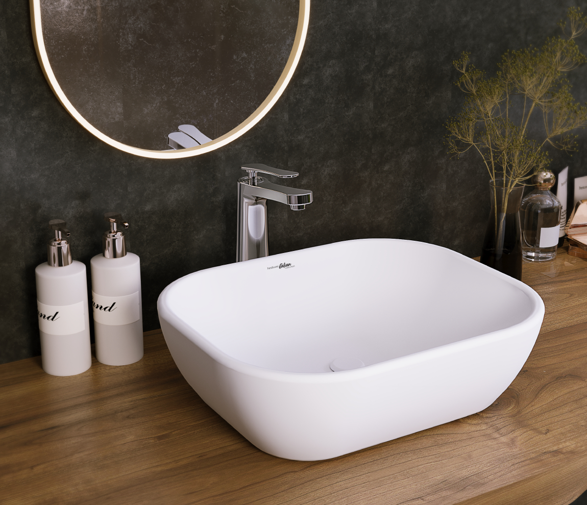 Amazon Over The Counter Basin  - White Matte